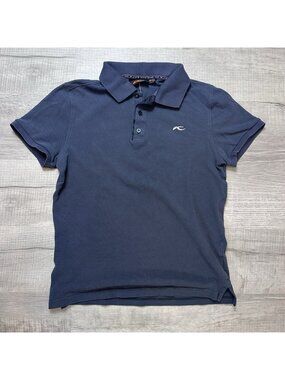 KJUS Mens Stan Polo Short Sleeve Navy Blue Golf Shirt Sport Fit Size Medium (50)